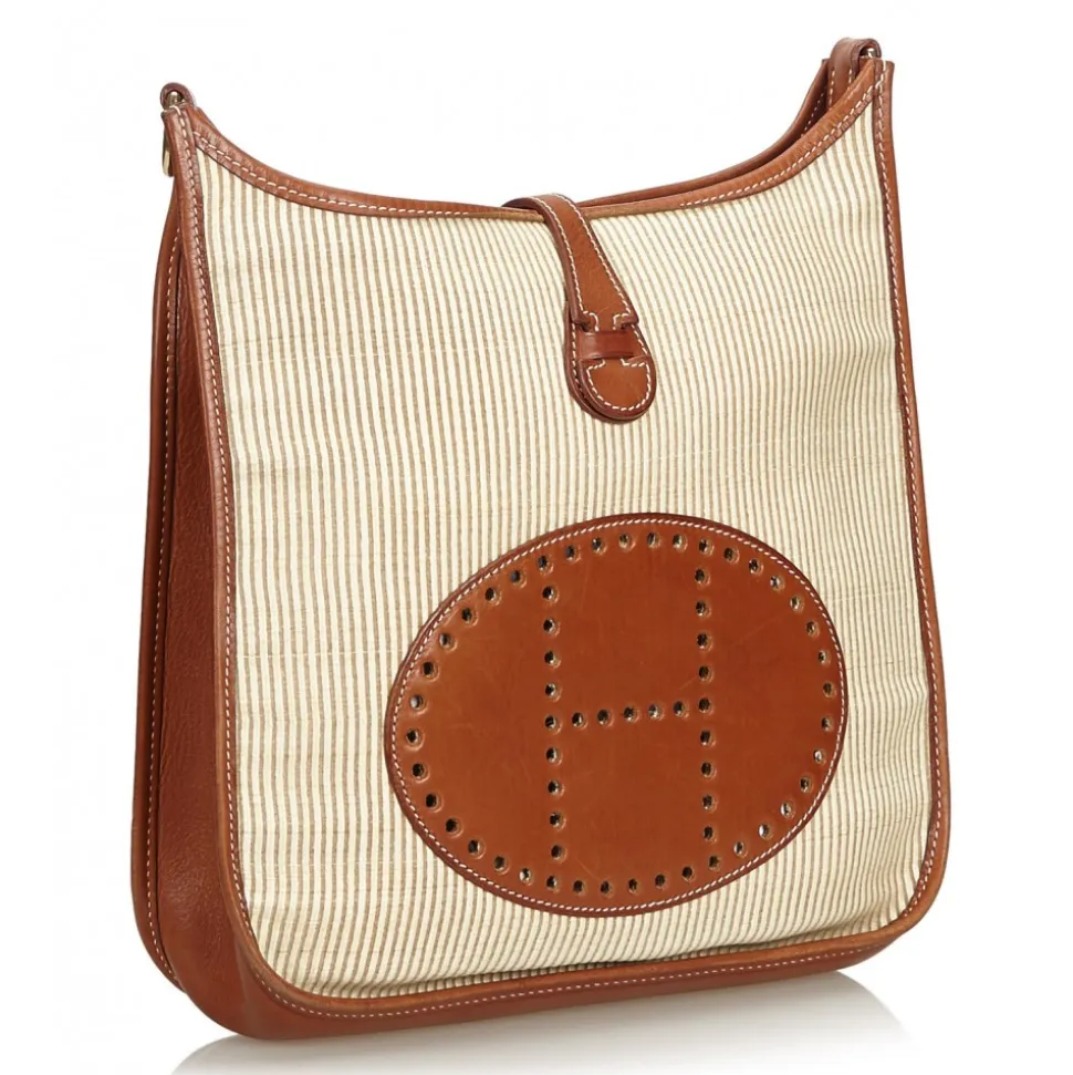 Hermès Vintage - Canvas Evelyne GM Bag - Brown - Leather Handbag - Luxury High Quality - Avvenice