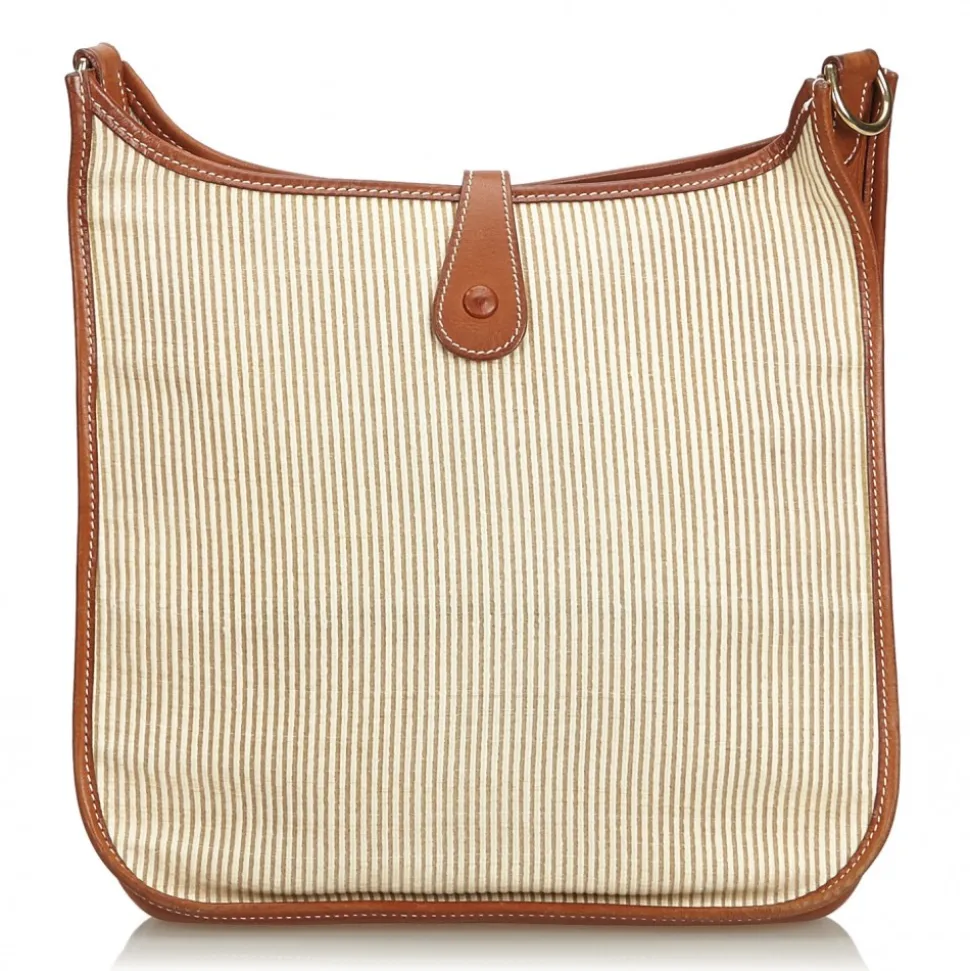 Hermès Vintage - Canvas Evelyne GM Bag - Brown - Leather Handbag - Luxury High Quality - Avvenice
