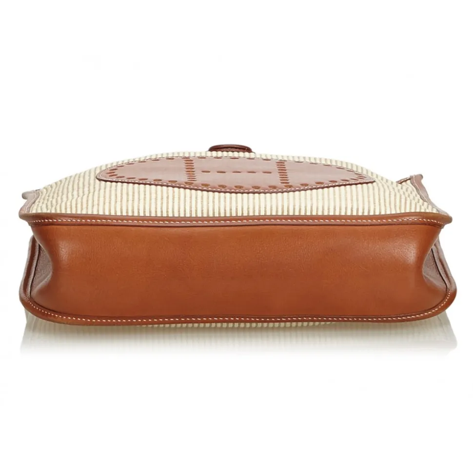 Hermès Vintage - Canvas Evelyne GM Bag - Brown - Leather Handbag - Luxury High Quality - Avvenice
