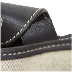 Hermès Vintage - Canvas Tote Bag - Ivory Brown White - Leather and Canvas Handbag - Luxury High Quality - Avvenice