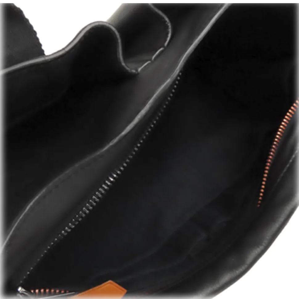 Hermès Vintage - Caravan Horizontal PM - Black - Leather Handbag - Avvenice