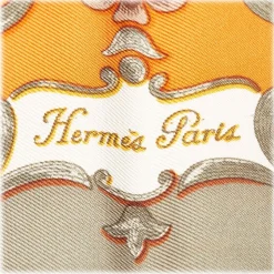 Hermès Vintage - Cheval Turc Silk Scarf - Orange Multi - Silk Foulard - Luxury High Quality - Avvenice