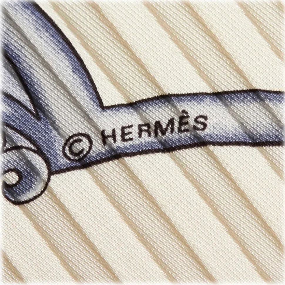 Hermès Vintage - Chevaux De Moghols Silk Scarf - White Ivory Multi - Silk Foulard - Luxury High Quality - Avvenice