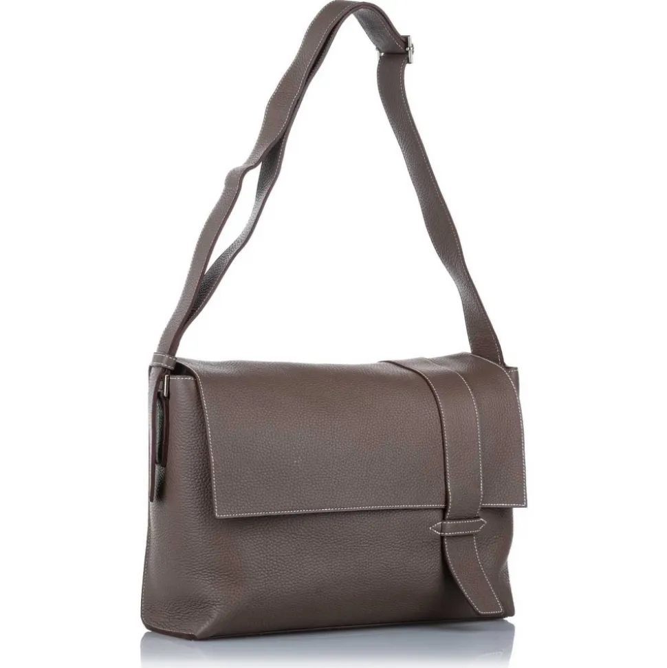 Hermès Vintage - Clemence Alfred - Brown - Leather Handbag - Avvenice