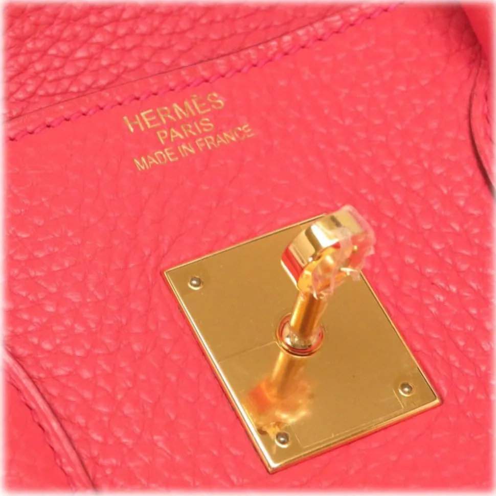 Hermès Vintage - Clemence Birkin 35 Bag - Pink - Leather and Calf Handbag - Luxury High Quality - Avvenice