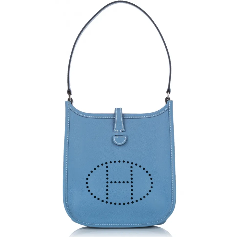 Hermès Vintage - Clemence Evelyne I TPM - Blue Marine - Leather Handbag - Avvenice