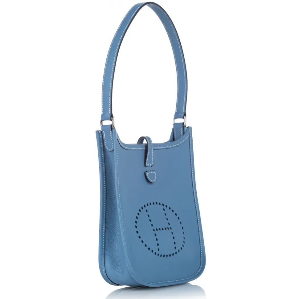 Hermès Vintage - Clemence Evelyne I TPM - Blue Marine - Leather Handbag - Avvenice