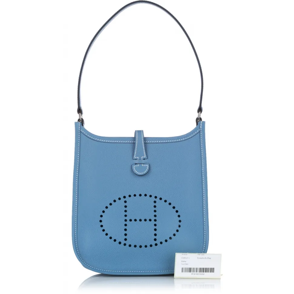 Hermès Vintage - Clemence Evelyne I TPM - Blue Marine - Leather Handbag - Avvenice