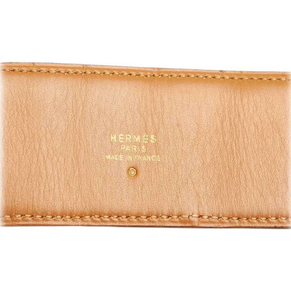 Hermès Vintage - Collier de Chien Belt - Red Gold - Leather Belt - Avvenice
