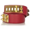Hermès Vintage - Collier de Chien Belt - Red Gold - Leather Belt - Avvenice