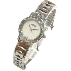 Hermès Vintage - Diamond Clipper Nacre Watch - Silver - Stainless Steel Watch - Avvenice