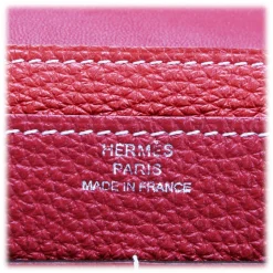 Hermès Vintage - Dogon Leather Long Wallet - Red - Leather Wallet - Avvenice