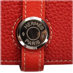 Hermès Vintage - Dogon Leather Long Wallet - Red - Leather Wallet - Avvenice