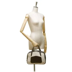 Hermès Vintage - Doha Bag - White Ivory - Leather and Canvas Handbag - Luxury High Quality - Avvenice