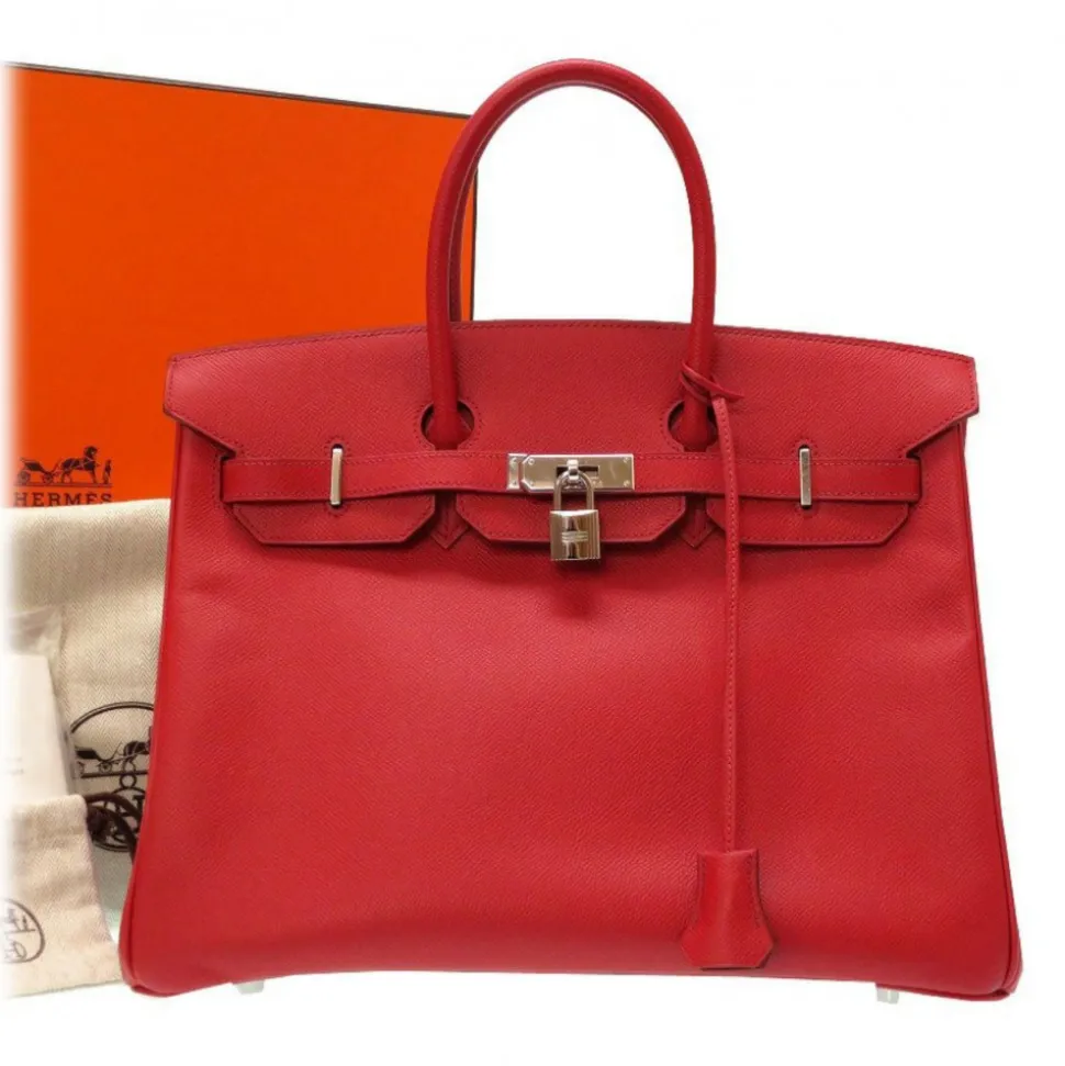 Hermès Vintage - Epsom Birkin 35 Bag - Red - Leather and Calf Handbag - Luxury High Quality - Avvenice