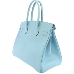Hermès Vintage - Epsom Birkin 30 - Light Blue - Leather Handbag - Avvenice