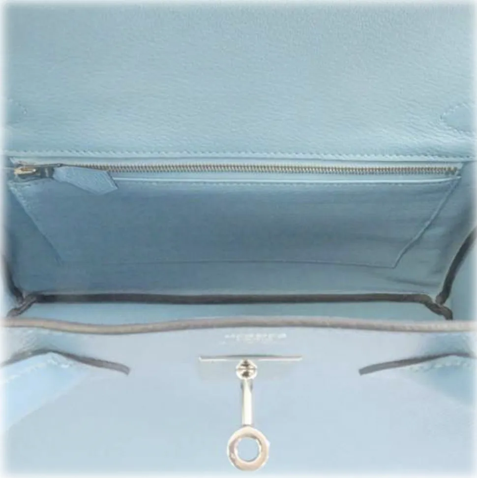 Hermès Vintage - Epsom Birkin 30 - Light Blue - Leather Handbag - Avvenice