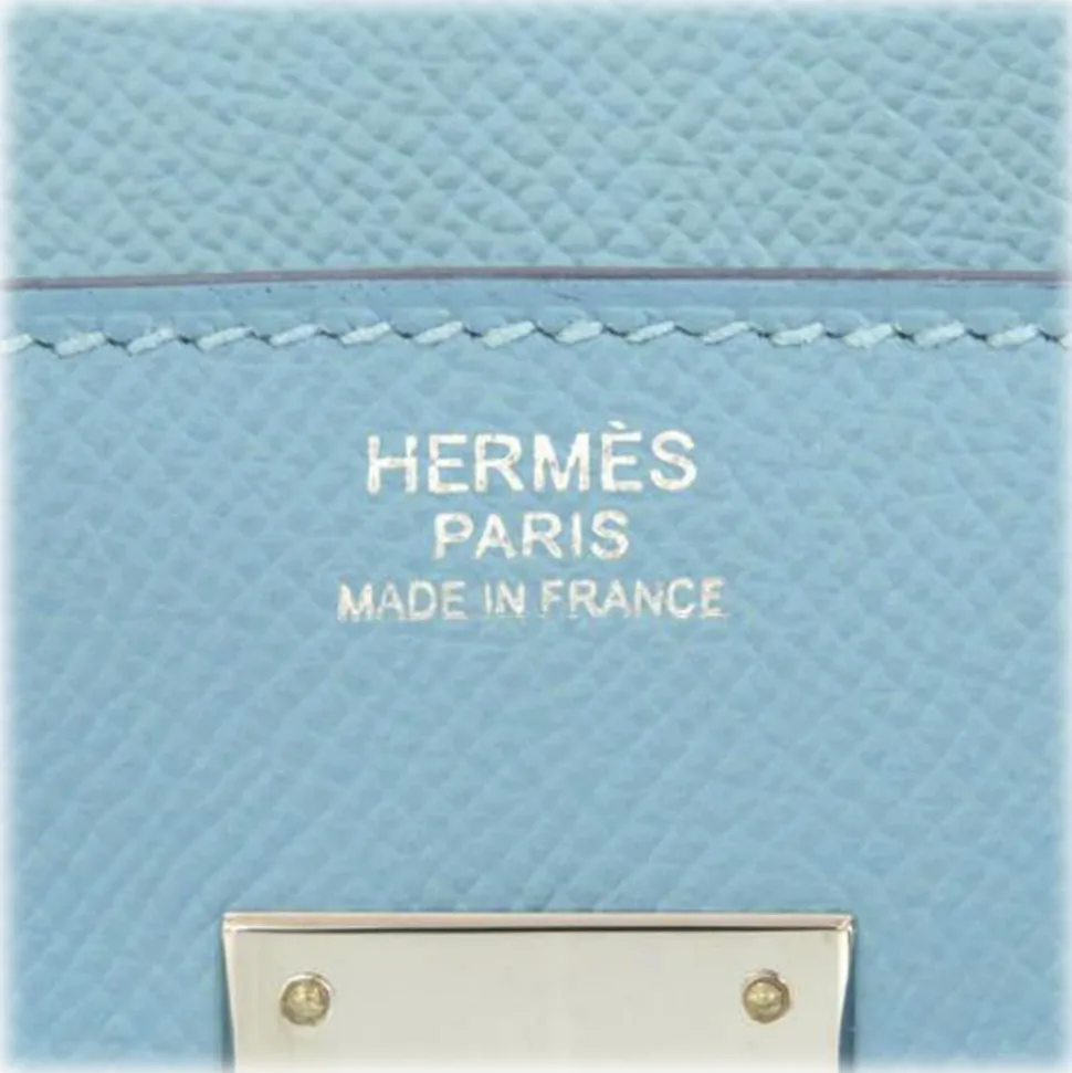 Hermès Vintage - Epsom Birkin 30 - Light Blue - Leather Handbag - Avvenice