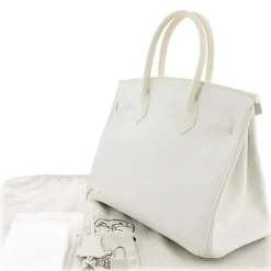 Hermès Vintage - Epsom Birkin 30 - White Ivory - Leather Handbag - Avvenice