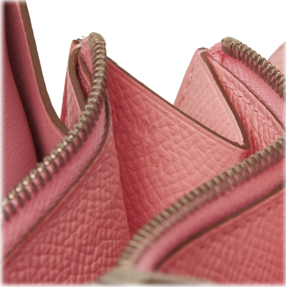 Hermès Vintage - Epsom Constance Compact Wallet - Pink - Leather Wallet - Luxury High Quality - Avvenice