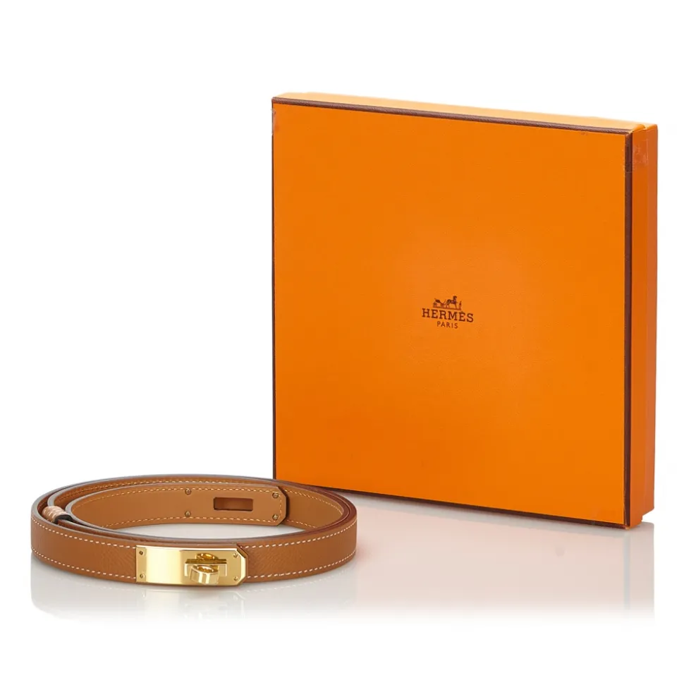 Hermès Vintage - Epsom Kelly Belt - Brown Gold - Leather Belt - Luxury High Quality - Avvenice