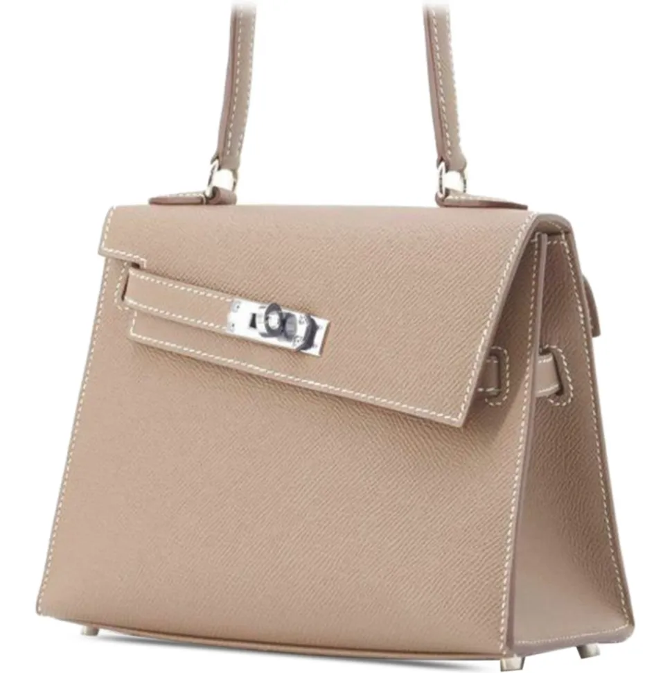 Hermès Vintage - Epsom Kelly en Desordre Sellier 20 - Brown - Leather and Calf Handbag - Luxury High Quality - Avvenice