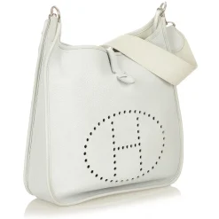 Hermès Vintage - Evelyne I GM - White - Leather Handbag - Avvenice