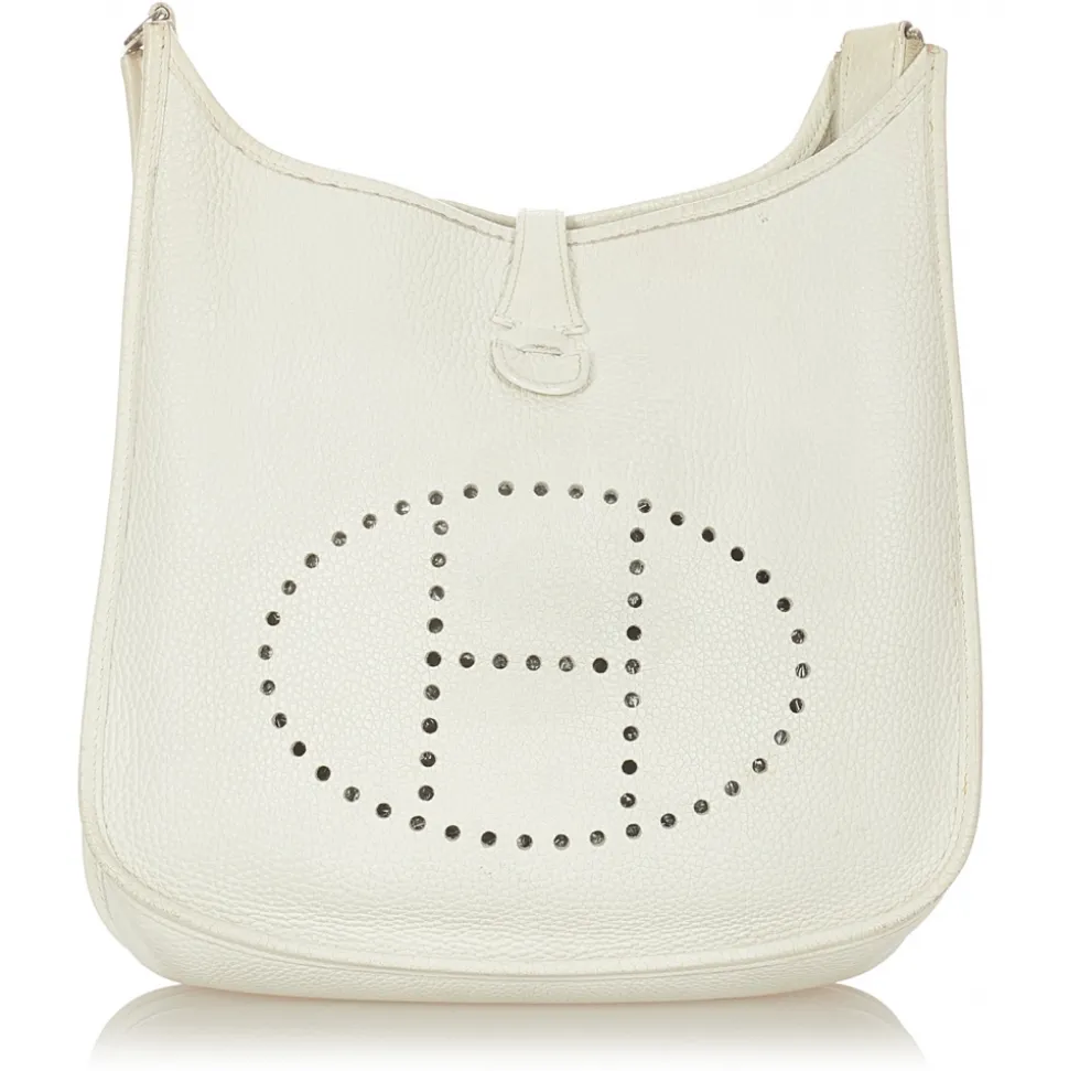 Hermès Vintage - Evelyne PM - White - Leather Handbag - Avvenice
