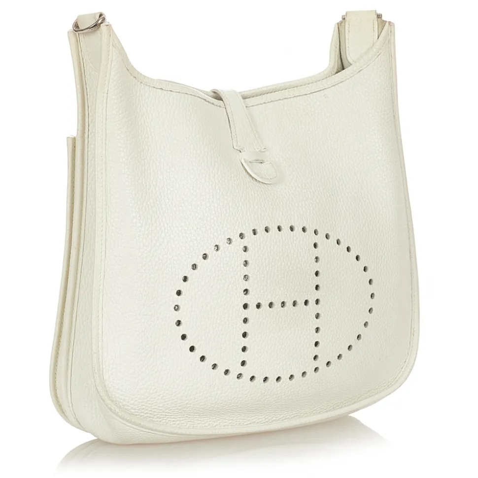 Hermès Vintage - Evelyne PM - White - Leather Handbag - Avvenice