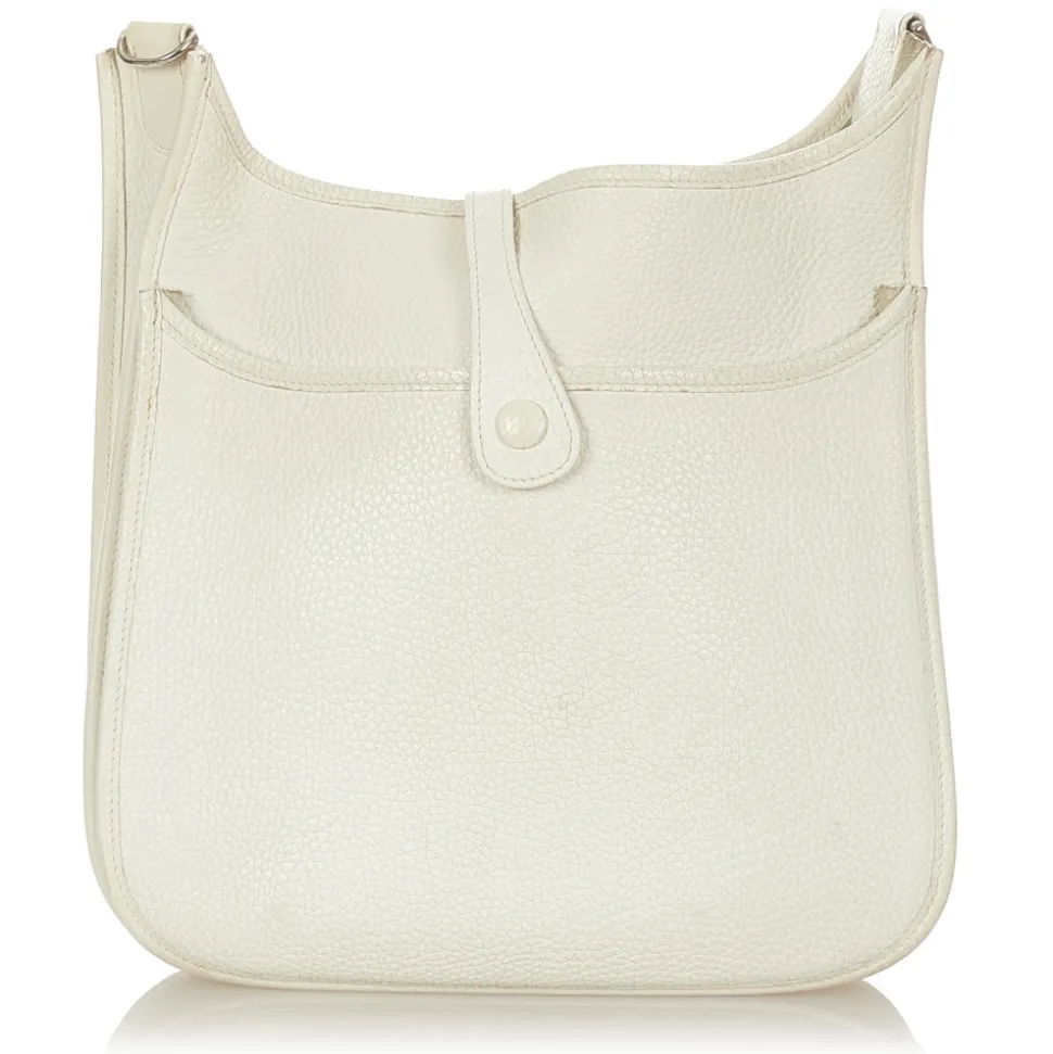 Hermès Vintage - Evelyne PM - White - Leather Handbag - Avvenice