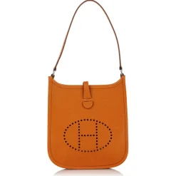 Hermès Vintage - Evelyne TPM - Orange - Leather Handbag - Avvenice