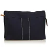 Hermès Vintage - Fourre Tout Pouch - Blue Navy - Canvas Pouch - Luxury High Quality - Avvenice