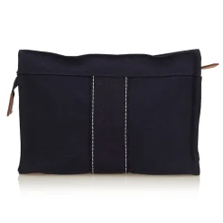 Hermès Vintage - Fourre Tout Pouch - Blue Navy - Canvas Pouch - Luxury High Quality - Avvenice