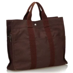 Hermès Vintage - Fourre Tout MM Bag - Brown - Canvas Bag - Luxury High Quality - Avvenice