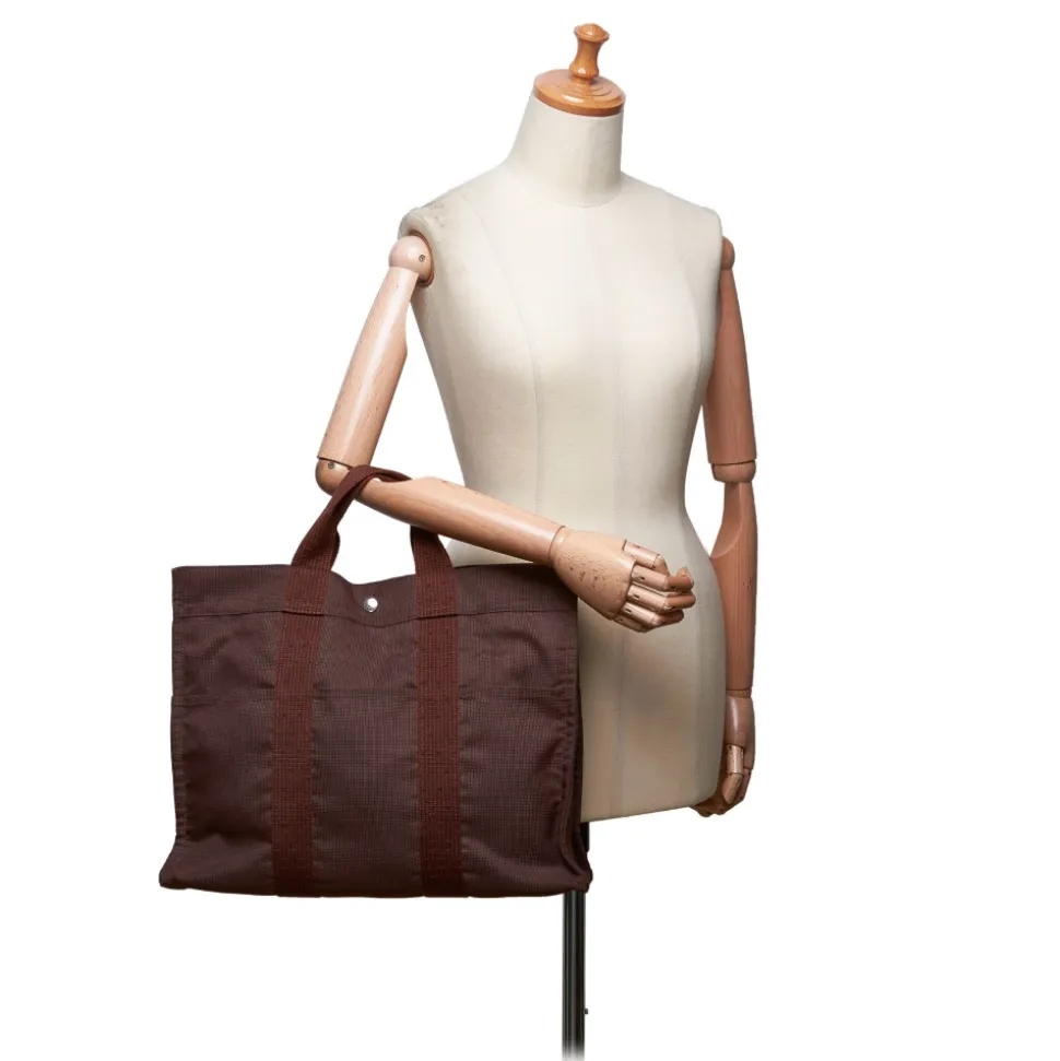 Hermès Vintage - Fourre Tout MM Bag - Brown - Canvas Bag - Luxury High Quality - Avvenice