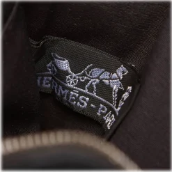 Hermès Vintage - Fourre Tout PM Wallet - Black Grey - Canvas Wallet - Luxury High Quality - Avvenice