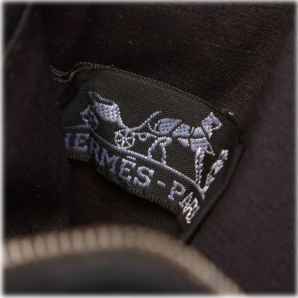 Hermès Vintage - Fourre Tout PM Wallet - Black Grey - Canvas Wallet - Luxury High Quality - Avvenice