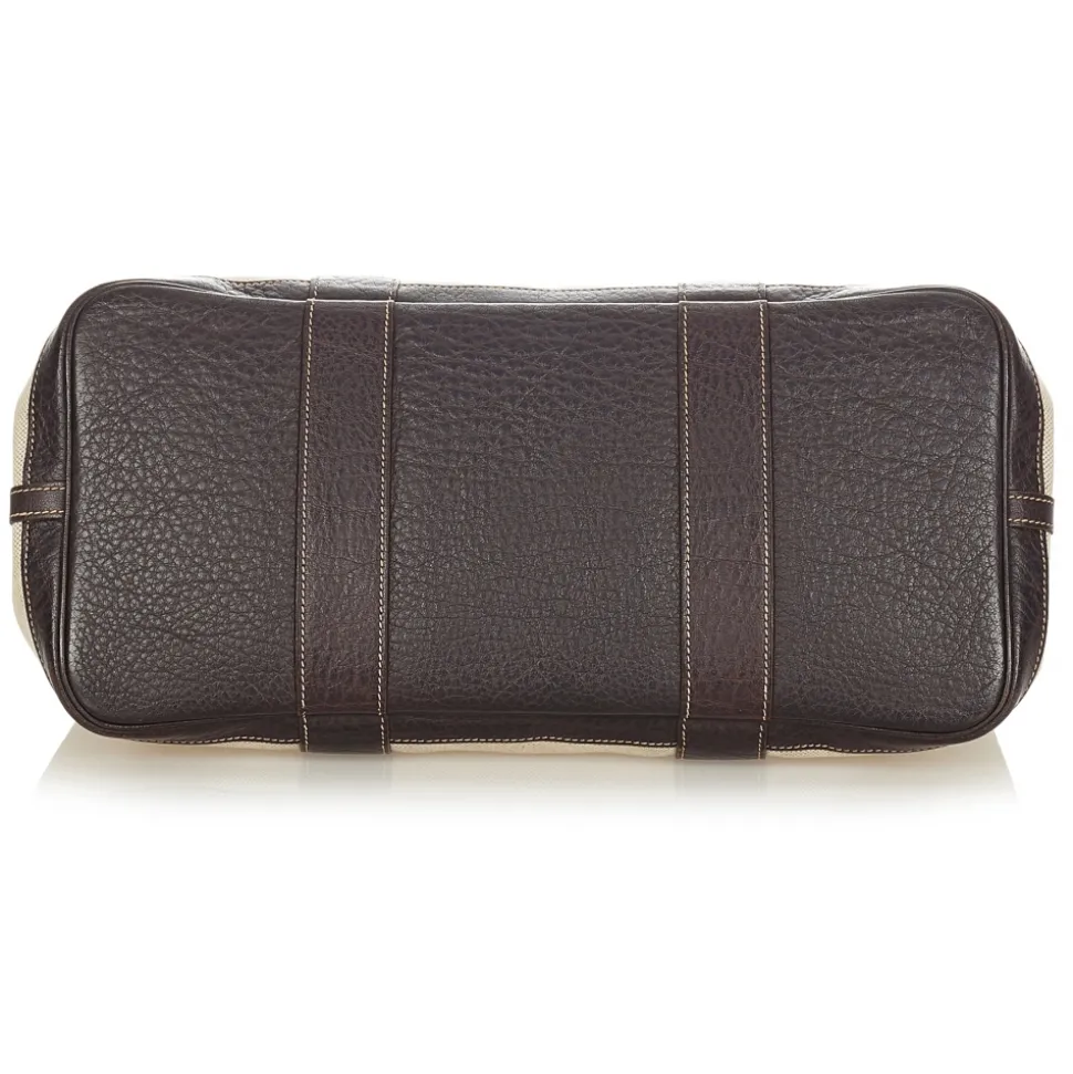 Hermès Vintage - Garden Party PM - Dark Brown Beige - Leather Handbag - Avvenice
