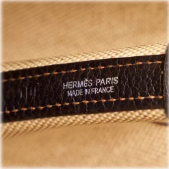 Hermès Vintage - Garden Party PM - Dark Brown Beige - Leather Handbag - Avvenice