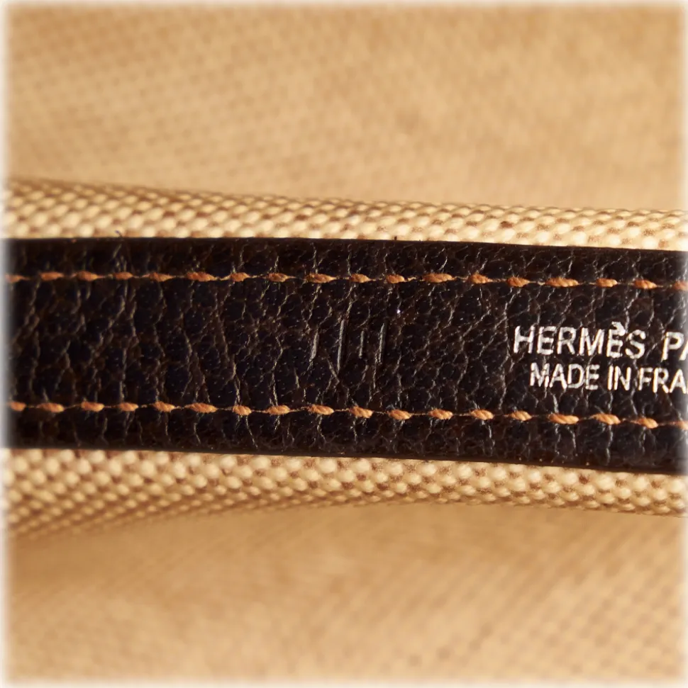Hermès Vintage - Garden Party PM - Dark Brown Beige - Leather Handbag - Avvenice