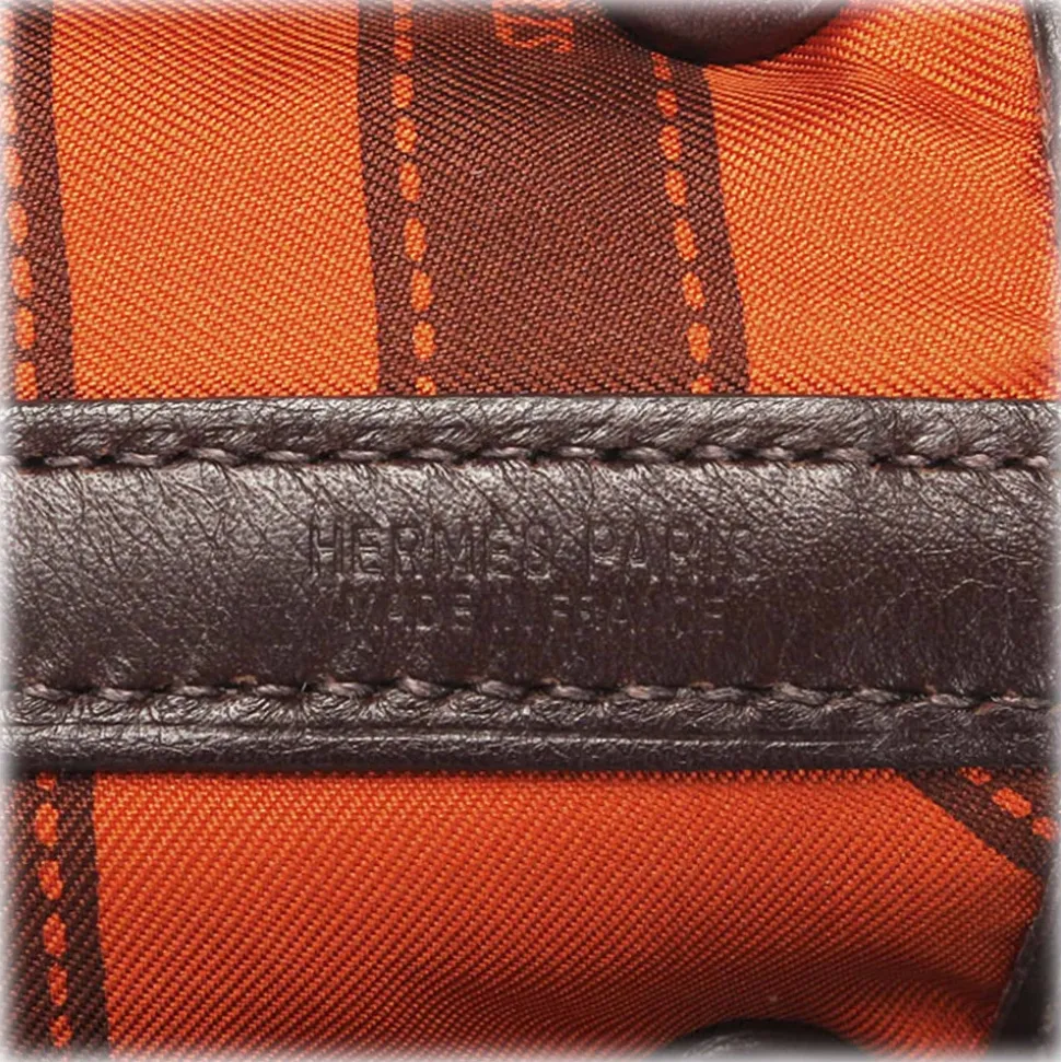 Hermès Vintage - Garden Party PM - Dark Brown - Leather Handbag - Avvenice