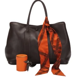 Hermès Vintage - Garden Party PM - Dark Brown - Leather Handbag - Avvenice