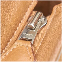 Hermès Vintage - Garden Zip PM Bag - Brown - Leather and Canvas Handbag - Luxury High Quality - Avvenice