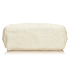 Hermès Vintage - Herbag Cabas MM Bag - Ivory Brown White - Leather and Canvas Handbag - Luxury High Quality - Avvenice