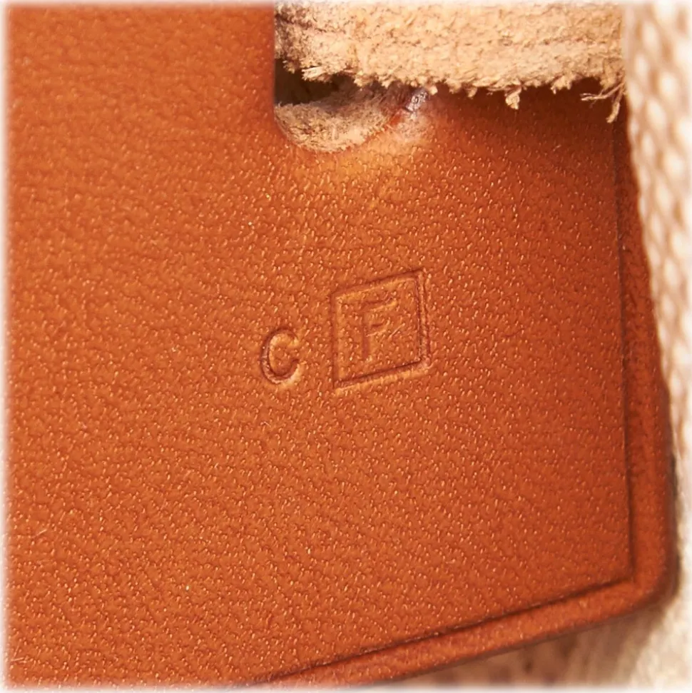 Hermès Vintage - Herbag Cabas MM Bag - Ivory Brown White - Leather and Canvas Handbag - Luxury High Quality - Avvenice