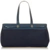 Hermès Vintage - Herbag Cabas MM - Blue Navy - Canvas Handbag - Avvenice