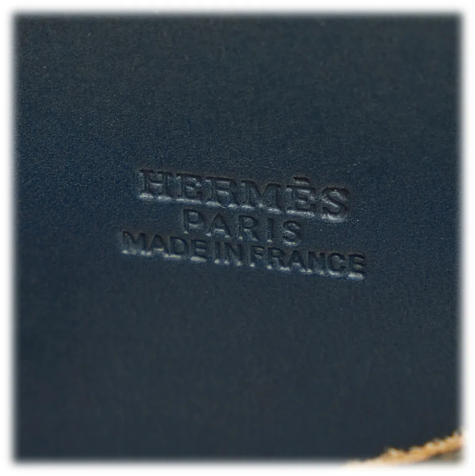 Hermès Vintage - Herbag Cabas MM - Blue Navy - Canvas Handbag - Avvenice