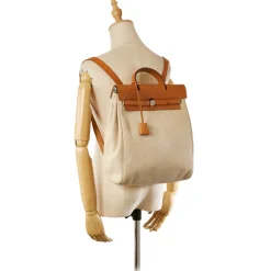 Hermès Vintage - Herbag Canvas Backpack - Brown Beige - Canvas Backpack - Avvenice