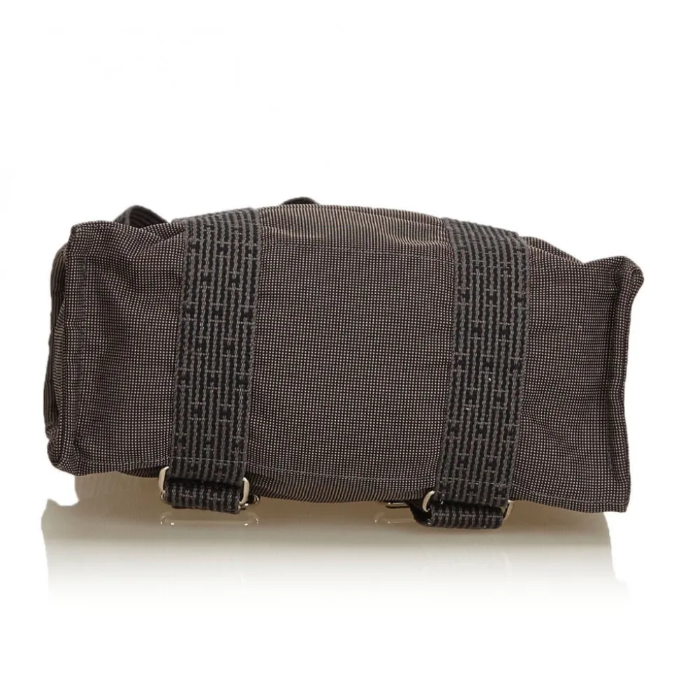 Hermès Vintage - Herline Canvas Backpack PM - Grey Dark Grey - Canvas Backpack - Luxury High Quality - Avvenice