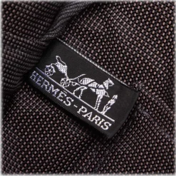 Hermès Vintage - Herline Canvas Backpack PM - Grey Dark Grey - Canvas Backpack - Luxury High Quality - Avvenice